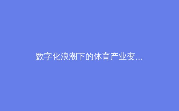 数字化浪潮下的体育产业变革：从传统竞技到沉浸式体验的全面升级 - 2
